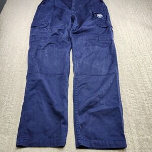 Bocomal FR Pants Men 36x34 Blue Double Knee Elastic Waist Fire Resistant Work